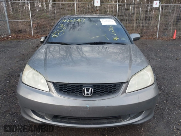 2005 Honda Civic EX with VIN 1HGEM21905L023773, listed as a IAAI auction lot 41662161 with 167,129 mi miles. Bid and sale history available at carsss.com. Image 12.