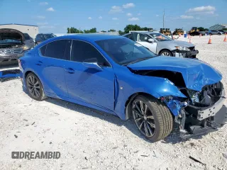 2023 Lexus IS 350 F Sport with VIN JTHGZ1B21P5067758, listed as a Copart auction lot 59955895 with 13,755 mi miles and Salvage title. Bid and sale history available at DreamBid. Image 4.