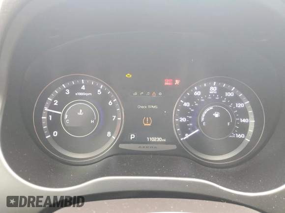 2017 Hyundai Azera with VIN KMHFG4JG7HA579899, listed as a Copart auction lot 51290525 with 110,230 mi miles and Salvage title. Bid and sale history available at DreamBid. Image 9.