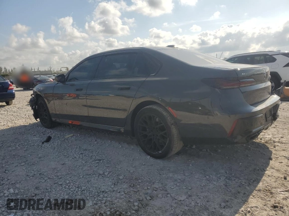 2023 BMW 7 Series 760i xDrive with VIN WBA33EJ09PCM54270, listed as a Copart auction lot 56201195 with 39,708 mi miles and Salvage title. Bid and sale history available at DreamBid. Image 2.