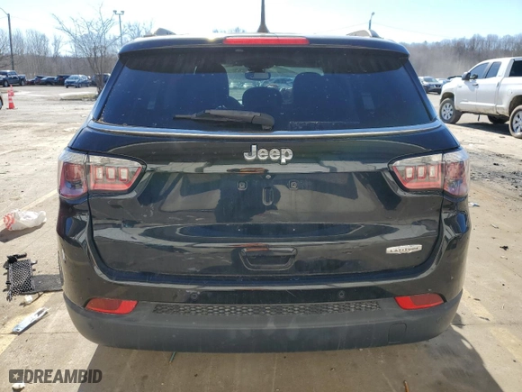 2018 Jeep Compass Latitude with VIN 3C4NJCBB8JT318150, listed as a Copart auction lot 46921625 with 81,369 mi miles and Salvage Title. Bid and sale history available at carsss.com. Image 6.