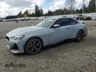 2022 BMW 2 Series M240i xDrive with VIN 3MW53CM09N8C33507, listed as a Copart auction lot 52458485 with 36,693 mi miles and Salvage title. Bid and sale history available at DreamBid. Image 1.