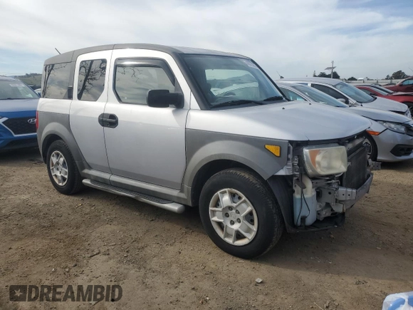 2005 Honda Element LX with VIN 5J6YH18305L015727, listed as a Copart auction lot 46075265 with 200,411 mi miles and Salvage Title. Bid and sale history available at DreamBid. Image 4.