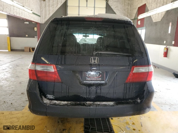 2005 Honda Odyssey EX-L with VIN 5FNRL38775B067771, listed as a Copart auction lot 45670385 with 117,220 mi miles and Salvage Title. Bid and sale history available at carsss.com. Image 6.