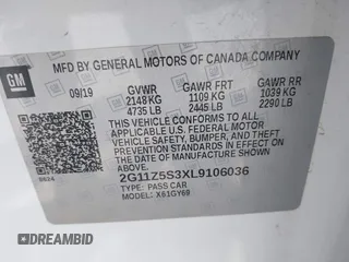 2020 Chevrolet Impala LT with VIN 2G11Z5S3XL9106036, listed as a IAAI auction lot 42139766 with 140,959 mi miles and . Bid and sale history available at DreamBid. Image 9.