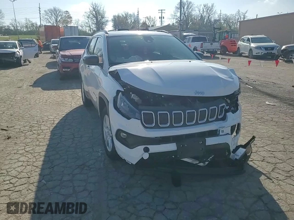 2022 Jeep Compass Latitude with VIN 3C4NJDBB8NT155351, listed as a Copart auction lot 80294454 with Not Provided miles and Salvage Title. Bid and sale history available at DreamBid. Image 12.
