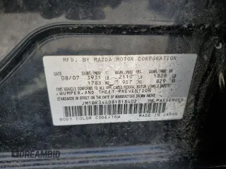 2008 Mazda 3 s GT *Ltd Avail* with VIN JM1BK344081818402, listed as a Copart auction lot 55212855 with 167,934 mi miles and Clean Title. Bid and sale history available at carsss.com. Image 12.