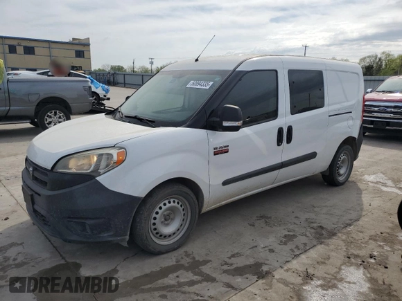 2017 Ram ProMaster City Cargo Tradesman with VIN ZFBERFAB2H6E12028, listed as a Copart auction lot 50894335 with 93,474 mi miles and Salvage Title. Bid and sale history available at carsss.com. Image 1.