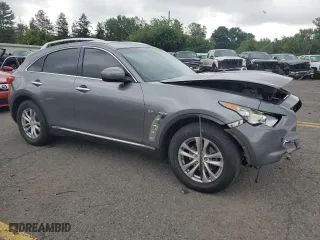 2017 Infiniti QX70 with VIN JN8CS1MW7HM415868, listed as a Copart auction lot 62451924 with 94,763 mi miles and Salvage Title. Bid and sale history available at carsss.com. Image 4.
