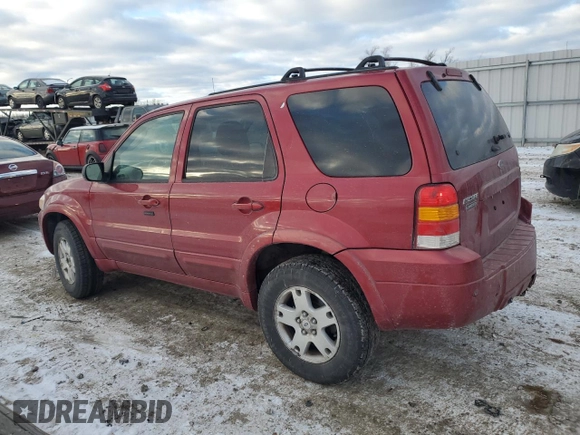 2007 Ford Escape Limited with VIN 1FMCU94197KB90948, listed as a Copart auction lot 89130505 with 181,655 mi miles and Non Repairable. Bid and sale history available at carsss.com. Image 2.
