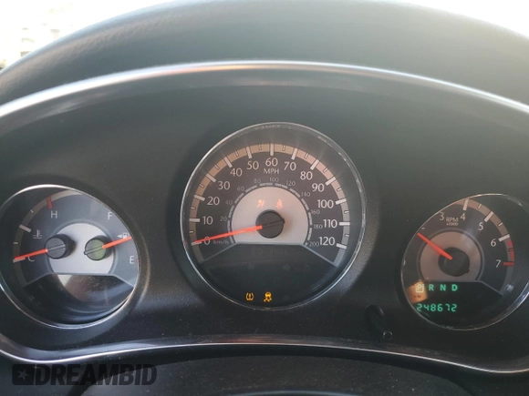 2013 Chrysler 200 LX with VIN 1C3CCBAB3DN604588, listed as a Copart auction lot 53066755 with 248,672 mi miles and Salvage Title. Bid and sale history available at DreamBid. Image 9.