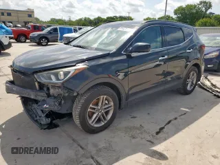 2017 Hyundai Santa Fe 2.4L z VIN 5XYZU3LB3HG444621, wystawiony jako Copart lot #61943445 z przebiegiem 98 474 mil mil oraz Czysty tytuł • Clean title. Historia ofert i sprzedaży dostępna na DreamBid. Obrazek 1.