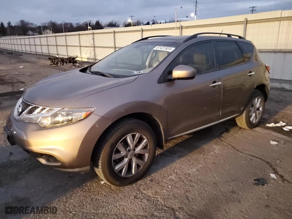 2014 Nissan Murano SL with VIN JN8AZ1MW7EW524382, listed as a Copart auction lot 87431924 with 89,693 mi miles and Clean Title. Bid and sale history available at carsss.com. Image 1.