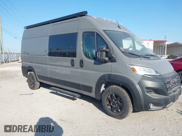 2023 Ram ProMaster Cargo with VIN 3C6MRVHG0PE574838, listed as a IAAI auction lot 40775403 with 3,760 mi miles. Bid and sale history available at carsss.com. Image 1.