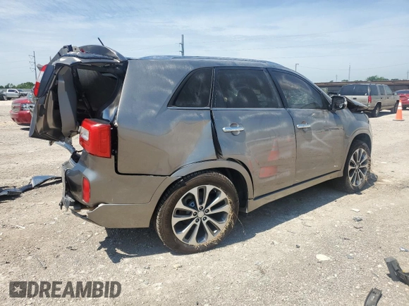 2015 Kia Sorento SX with VIN 5XYKW4A7XFG654002, listed as a Copart auction lot 56701775 with Not provided miles and Salvage title. Bid and sale history available at DreamBid. Image 3.