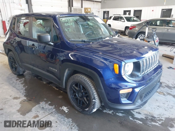 2019 Jeep Renegade Sport with VIN ZACNJAAB5KPK78427, listed as a IAAI auction lot 41239148 with 120,831 mi miles and . Bid and sale history available at DreamBid. Image 1.