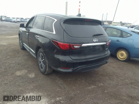 2019 Infiniti QX60 LUXE with VIN 5N1DL0MN0KC549550, listed as a IAAI auction lot 41622372 with 67,263 mi miles. Bid and sale history available at carsss.com. Image 3.