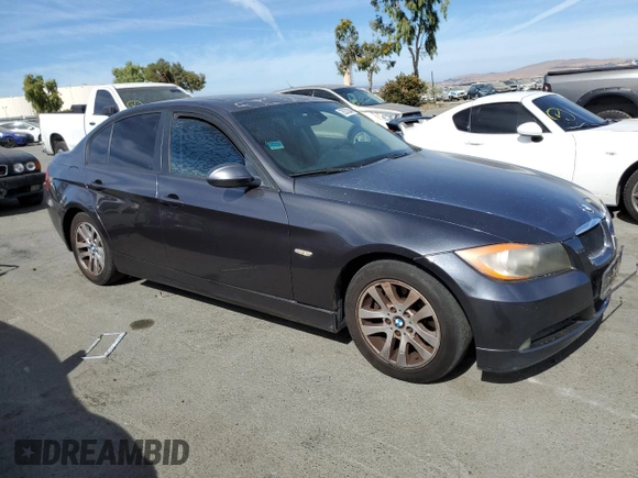 2007 BMW 3 Series 328i with VIN WBAVC53587FZ76808, listed as a Copart auction lot 75572344 with 193,993 mi miles and Clean Title. Bid and sale history available at carsss.com. Image 4.