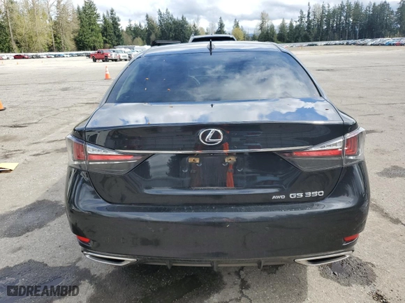 2018 Lexus GS with VIN JTHCZ1BL1JA007789, listed as a Copart auction lot 52161195 with 63,808 mi miles and Salvage Title. Bid and sale history available at carsss.com. Image 6.