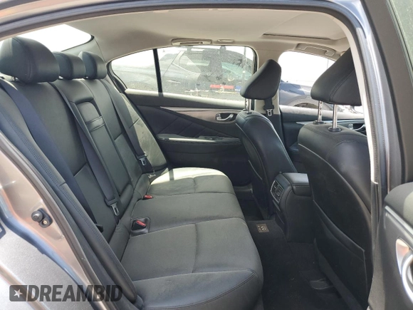 2014 Infiniti Q50 with VIN JN1BV7AP4EM686822, listed as a Copart auction lot 56568735 with 96,133 mi miles and Salvage title. Bid and sale history available at DreamBid. Image 10.