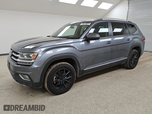 2018 Volkswagen Atlas SEL z VIN 1V2MR2CAXJC525671, wystawiony jako Copart lot #62485185 z przebiegiem 123 367 mil mil oraz Czysty tytuł • Clean title. Historia ofert i sprzedaży dostępna na DreamBid. Obrazek 1.
