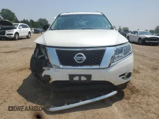 2015 Nissan Pathfinder SL z VIN 5N1AR2MMXFC652386, wystawiony jako Copart lot #59225715 z przebiegiem 76 089 mil mil oraz Szkoda całkowita • Salvage title. Historia ofert i sprzedaży dostępna na DreamBid. Obrazek 5.