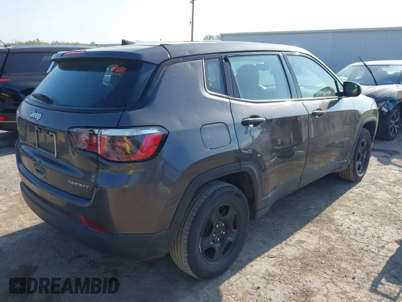 2020 Jeep Compass Sport z VIN 3C4NJCAB9LT220023, wystawiony jako IAAI lot #41999428 z przebiegiem 83 374 mil mil oraz . Historia ofert i sprzedaży dostępna na DreamBid. Obrazek 4.