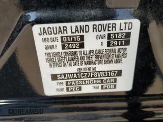 2015 Jaguar XJ with VIN SAJWA1CZ7F8V83167, listed as a Copart auction lot 74991144 with 94,502 mi miles and Salvage Title. Bid and sale history available at carsss.com. Image 14.