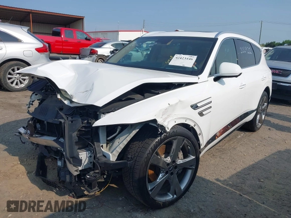 2022 Genesis GV80 with VIN KMUHCESC6NU084725, listed as a IAAI auction lot 42423446 with 66,562 mi miles and . Bid and sale history available at DreamBid. Image 20.