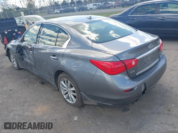 2017 Infiniti Q50 3.0t Premium with VIN JN1EV7AR7HM832617, listed as a IAAI auction lot 42043540 with 94,807 mi miles. Bid and sale history available at carsss.com. Image 3.