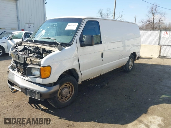 2006 Ford Econoline Cargo with VIN 1FTRE14W76HA23251, listed as a IAAI auction lot 41675487 with 98,597 mi miles. Bid and sale history available at carsss.com. Image 18.