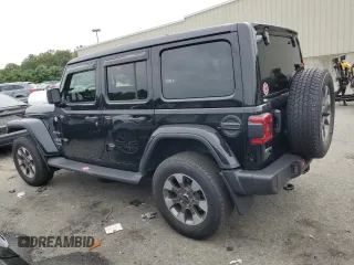 2021 Jeep Wrangler Unlimited Sahara High Altitude with VIN 1C4HJXEM9MW585183, listed as a Copart auction lot 71749574 with 21,526 mi miles and Salvage title. Bid and sale history available at DreamBid. Image 2.