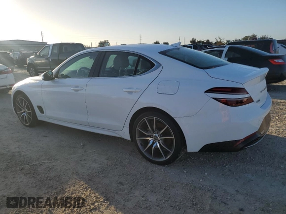 2023 Genesis G70 2.0T with VIN KMTG34TA7PU122859, listed as a Copart auction lot 75442774 with 20,359 mi miles and Non Repairable. Bid and sale history available at carsss.com. Image 2.