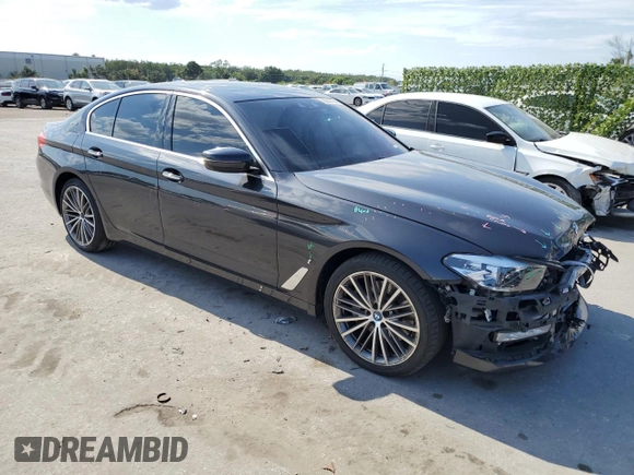 2018 BMW 5 Series 530e with VIN WBAJA9C58JG623272, listed as a Copart auction lot 56297454 with 76,161 mi miles and Non repairable. Bid and sale history available at DreamBid. Image 4.