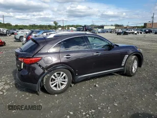 2010 Infiniti FX35 with VIN JN8AS1MW2AM856174, listed as a Copart auction lot 72948694 with 0 mi miles and Salvage Title. Bid and sale history available at carsss.com. Image 3.
