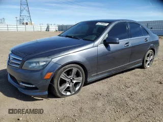 2011 Mercedes-Benz C with VIN WDDGF5EB2BR183071, listed as a Copart auction lot 47795485 with 258,536 mi miles and Salvage Title. Bid and sale history available at carsss.com. Image 1.
