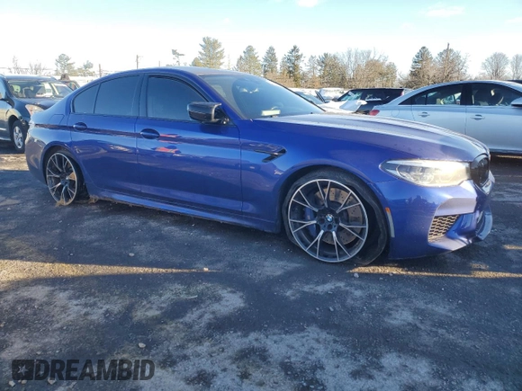 2019 BMW M5 with VIN WBSJF0C5XKB285493, listed as a Copart auction lot 87696545 with 47,381 mi miles and Salvage Title. Bid and sale history available at carsss.com. Image 4.