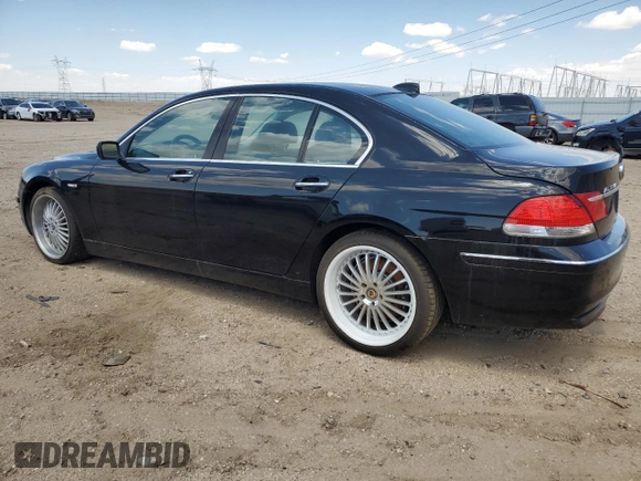 2007 BMW 7 Series 750i z VIN WBAHL83567DT08922, wystawiony jako Copart lot #56196245 z przebiegiem 124 095 mil mil oraz Czysty tytuł • Clean title. Historia ofert i sprzedaży dostępna na DreamBid. Obrazek 2.