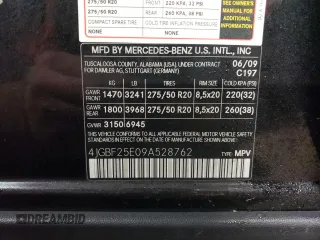 2009 Mercedes-Benz GL-Class 3.0L BlueTEC with VIN 4JGBF25E09A528762, listed as a Copart auction lot 43615545 with 131,837 mi miles and Salvage Title. Bid and sale history available at carsss.com. Image 13.