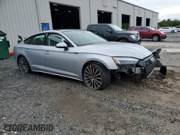 2022 Audi A5 Sportback Premium Plus with VIN WAUCBCF5XNA004812, listed as a Copart auction lot 59077583 with 18,856 mi miles. Bid and sale history available at carsss.com. Image 4.