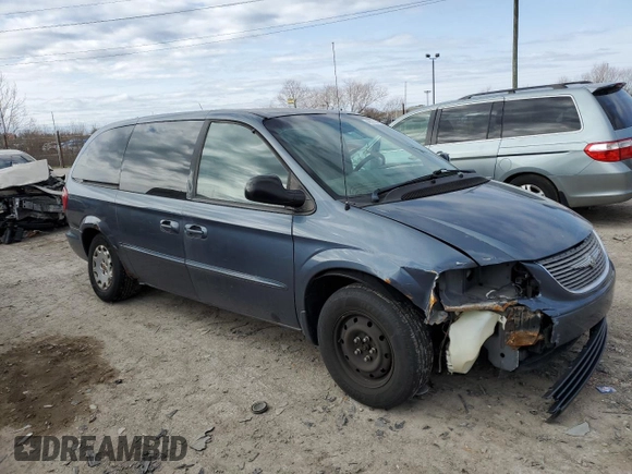 2002 Chrysler Town & Country LX with VIN 2C4GP44302R603545, listed as a Copart auction lot 49573145 with 198,798 mi miles and Salvage Title. Bid and sale history available at carsss.com. Image 4.