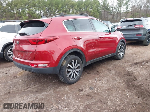 2018 Kia Sportage EX with VIN KNDPNCAC9J7404806, listed as a IAAI auction lot 41575137 with 62,261 mi miles and . Bid and sale history available at carsss.com. Image 4.
