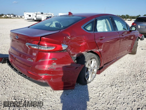 2019 Ford Fusion Hybrid SEL with VIN 3FA6P0MU7KR257491, listed as a Copart auction lot 38746563 with 0 mi miles. Bid and sale history available at carsss.com. Image 3.