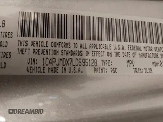 2020 Jeep Cherokee Limited with VIN 1C4PJMDX7LD595128, listed as a IAAI auction lot 41628564 with 79,207 mi miles. Bid and sale history available at carsss.com. Image 9.