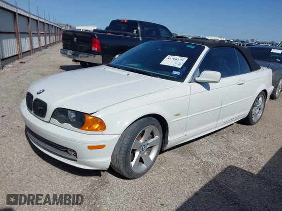 2001 BMW 3 Series 330Ci with VIN WBABS53401JU88051, listed as a IAAI auction lot 41704279 with 196,223 mi miles. Bid and sale history available at carsss.com. Image 2.