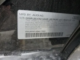 2016 Audi A4 Premium z VIN WAUAFAFL6GN017003, wystawiony jako Copart lot #53102225 z przebiegiem 132 739 mil mil oraz Szkoda całkowita • Salvage title. Historia ofert i sprzedaży dostępna na DreamBid. Obrazek 13.