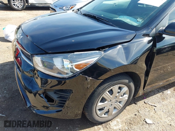 2022 Kia Rio S with VIN 3KPA24AD6NE502193, listed as a IAAI auction lot 42081391 with 18,683 mi miles and . Bid and sale history available at carsss.com. Image 6.