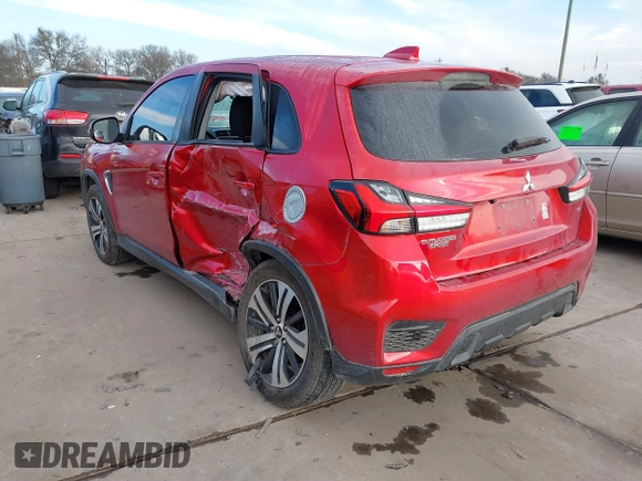 2021 Mitsubishi Outlander Sport SE with VIN JA4APVAU1MU001312, listed as a IAAI auction lot 41200173 with 93,416 mi miles. Bid and sale history available at carsss.com. Image 3.
