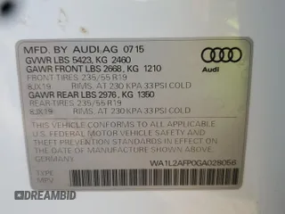 2016 Audi Q5 Premium Plus z VIN WA1L2AFP0GA028056, wystawiony jako Copart lot #60278105 z przebiegiem 100 706 mil mil oraz Szkoda całkowita • Salvage title. Historia ofert i sprzedaży dostępna na DreamBid. Obrazek 12.