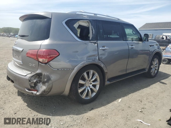 2014 Infiniti QX80 with VIN JN8AZ2NE1E9068423, listed as a Copart auction lot 58903345 with 160,857 mi miles and Clean title. Bid and sale history available at DreamBid. Image 3.